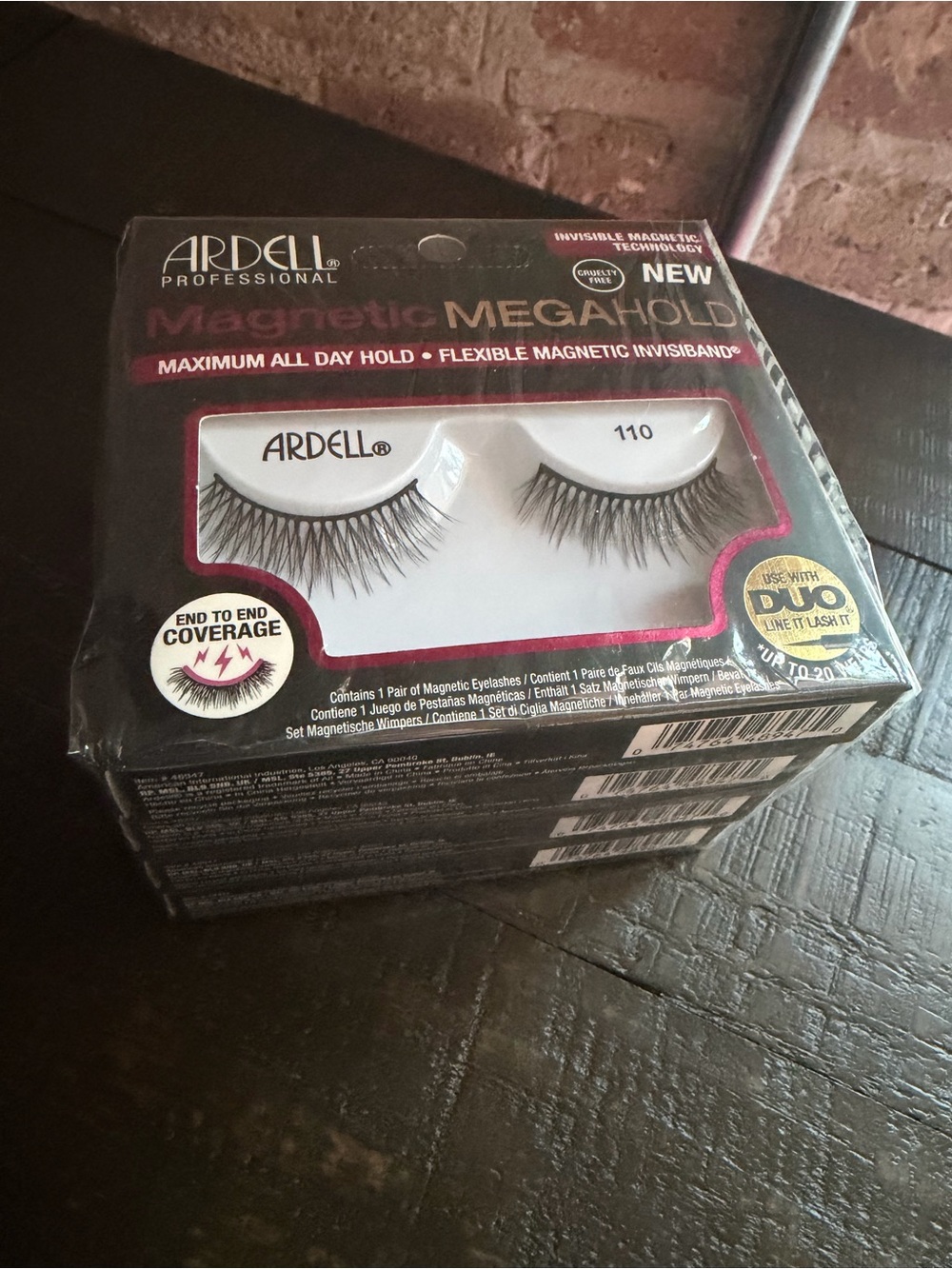 4 pairs!! Ardell Magnetic Megahold 110 False Lashes - Black